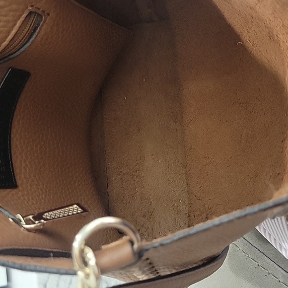 REBECCA MINKOFF Pebble Grained Brown Small Leather Crossbody Bag - Picture 10 of 12